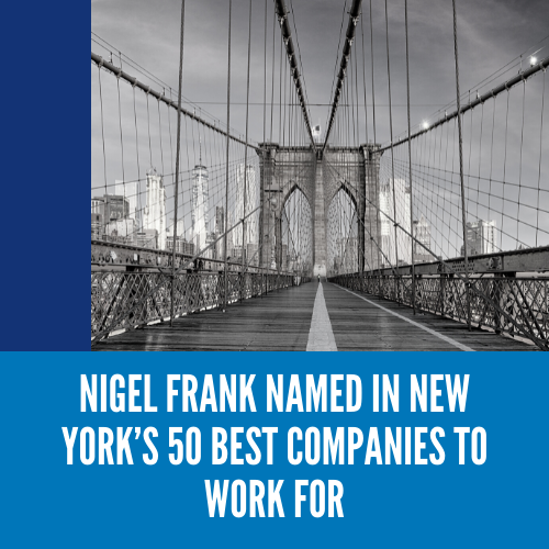 Nigel Frank named top staffing company to work for in NY