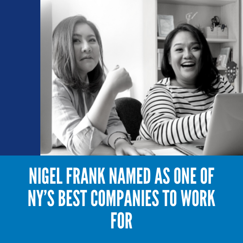 Nigel Frank named as one of NY’s best companies to work for