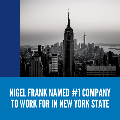 Nigel Frank named #1 company to work for in New York state