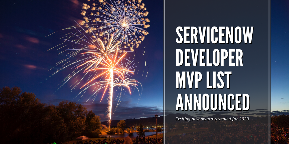 ServiceNow MVP list for 2020 is announced!